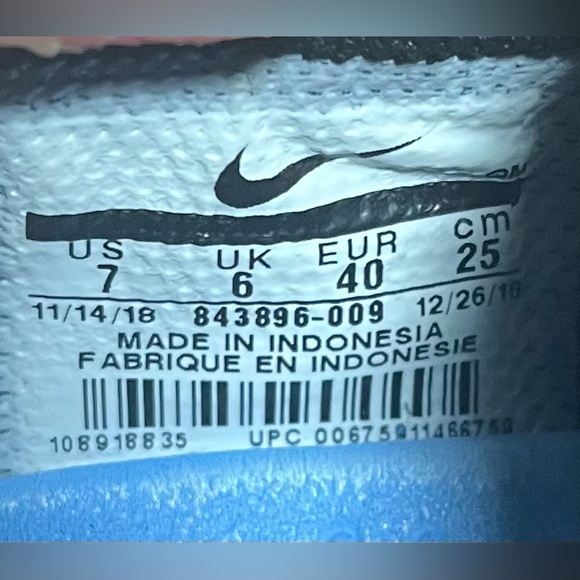 Nike SB Check Solar Womens Sz 8.5 Skate Shoes Sneakers Black Lace Up 843896-009 - Picture 8 of 8